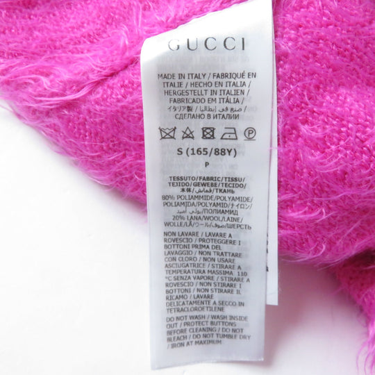 GUCCI cardigan 697578 Main: 80% nylon, Main: 20% wool pink Women S Used Authentic