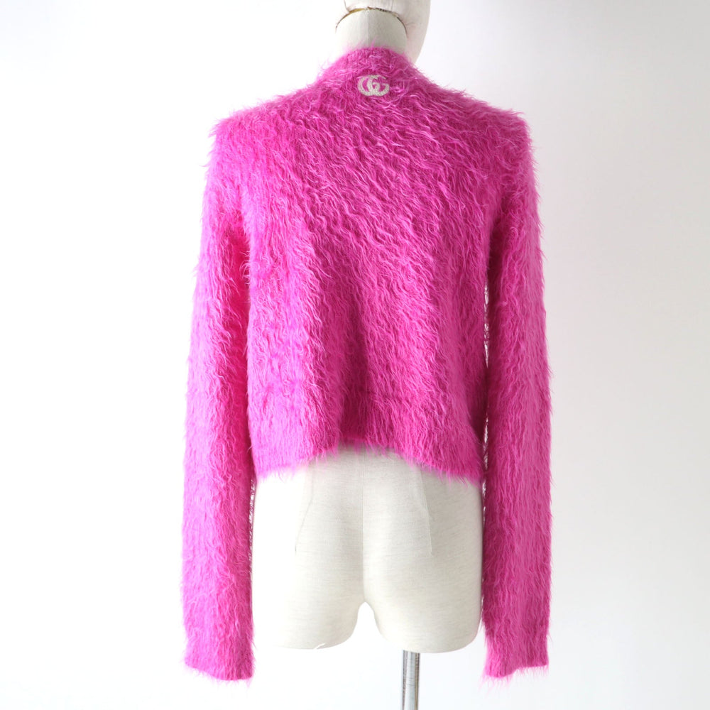 GUCCI cardigan 697578 Main: 80% nylon, Main: 20% wool pink Women S Used Authentic