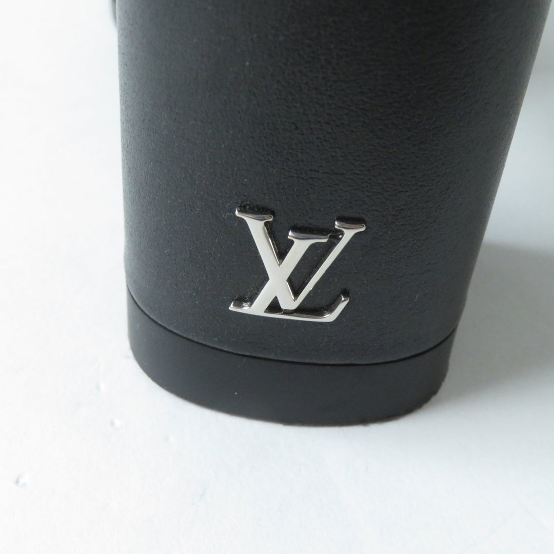 LOUIS VUITTON Knee-high boots Main: Leather Lining: Mouton black Bobble Line Women 36 Used Authentic