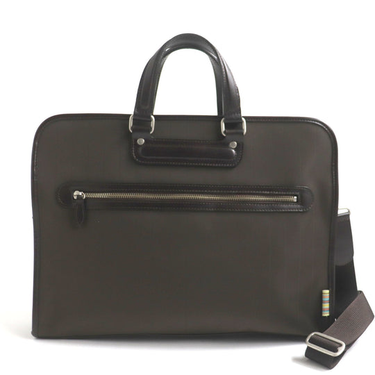 Paul Smith Briefcase PSG550 Main: Leather, Main: Nylon Dark brown mens Used Authentic