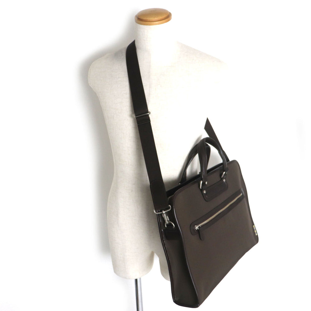 Paul Smith Briefcase PSG550 Main: Leather, Main: Nylon Dark brown mens Used Authentic