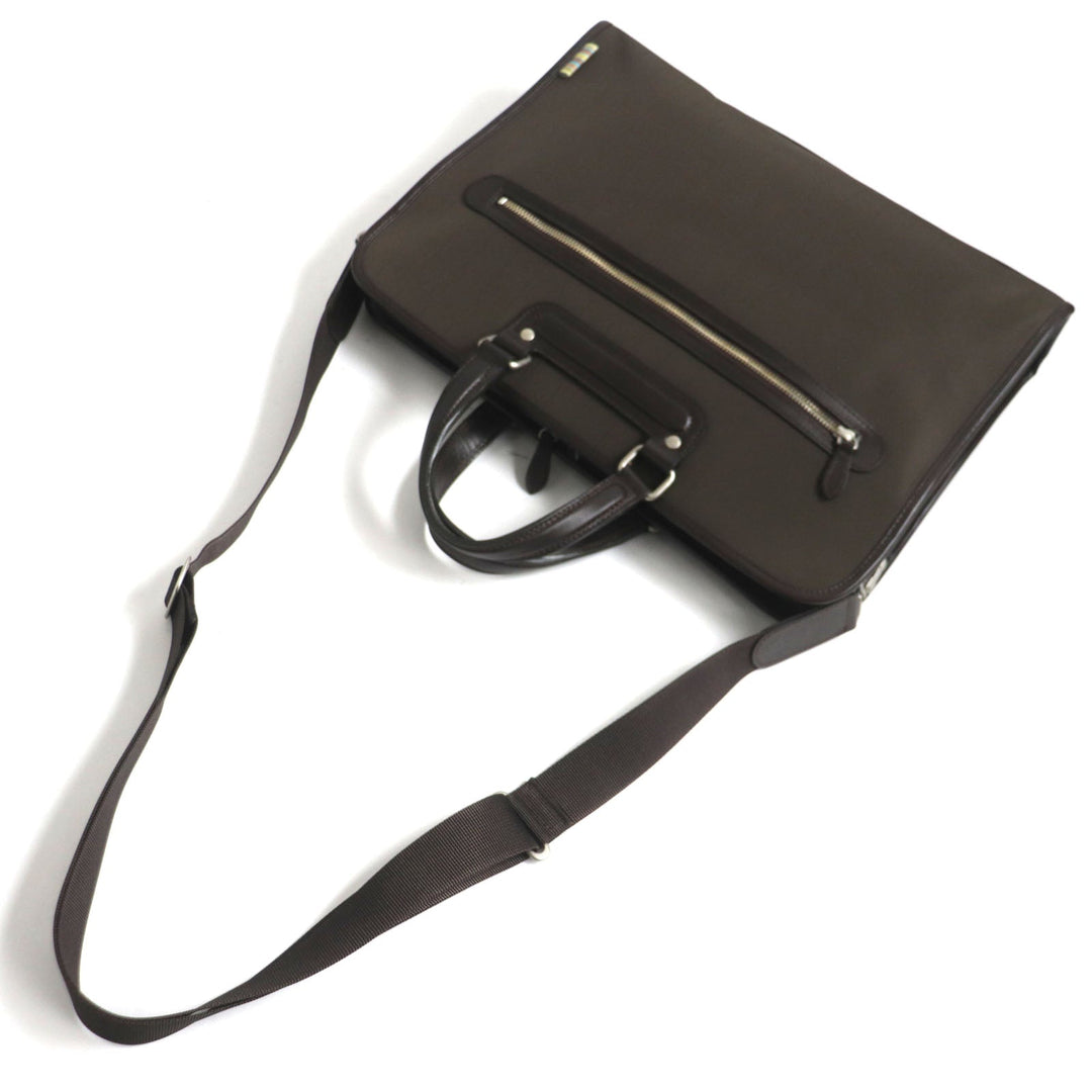 Paul Smith Briefcase PSG550 Main: Leather, Main: Nylon Dark brown mens Used Authentic