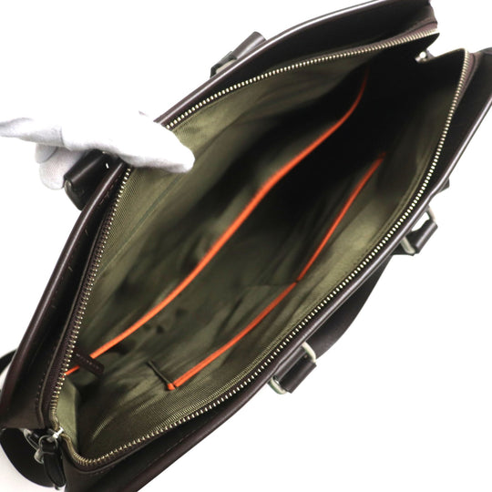 Paul Smith Briefcase PSG550 Main: Leather, Main: Nylon Dark brown mens Used Authentic