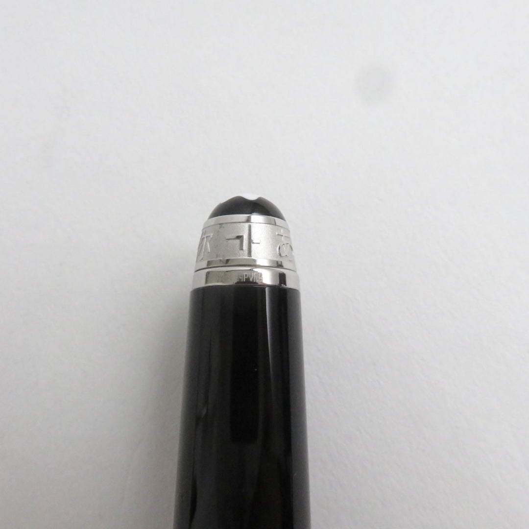 MONTBLANC fountain pen 116075 Main: Precious resin Nib: K14, rhodium inlay Black x silver Meisterstck UNICEF mens(Unisex) Used Authentic