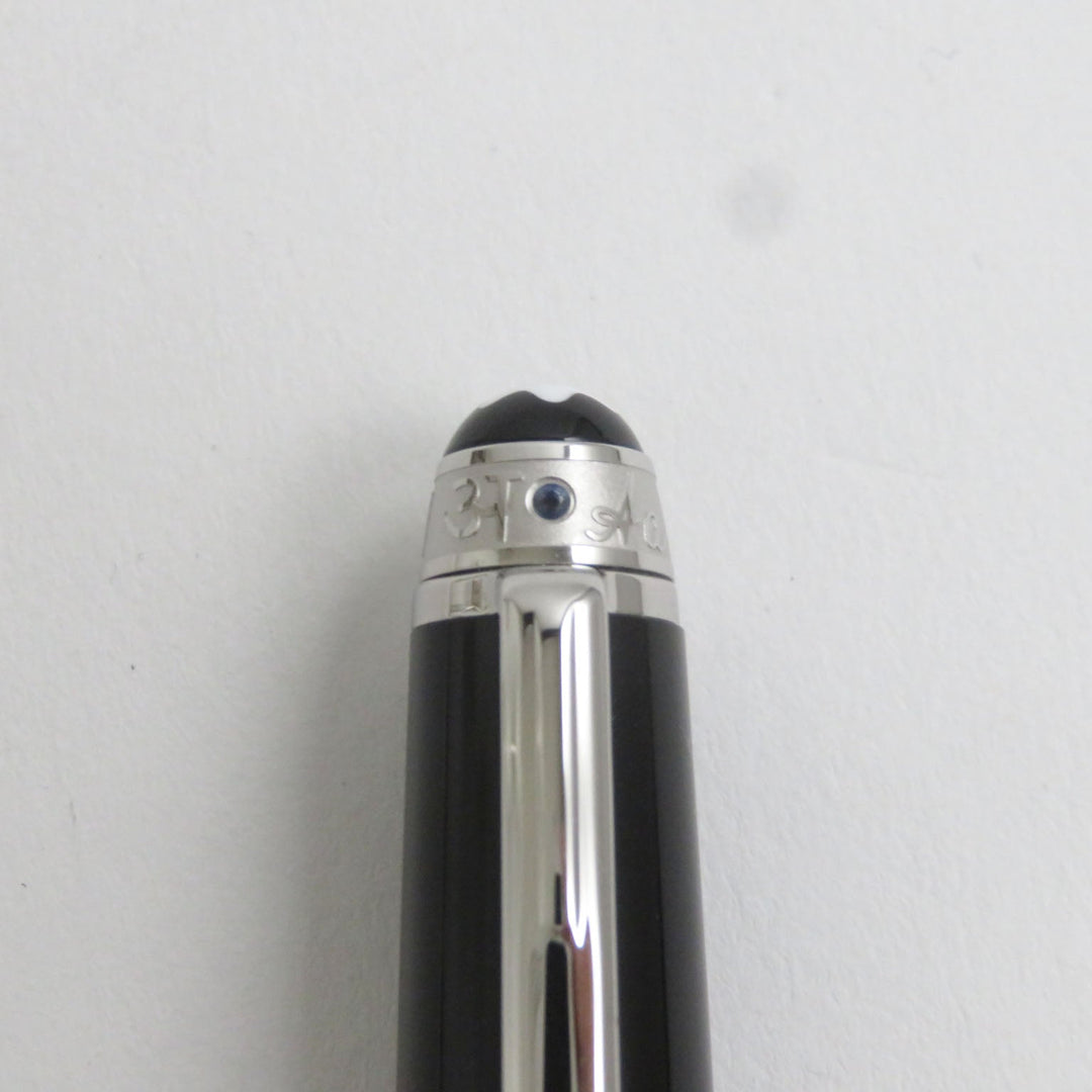 MONTBLANC fountain pen 116075 Main: Precious resin Nib: K14, rhodium inlay Black x silver Meisterstck UNICEF mens(Unisex) Used Authentic