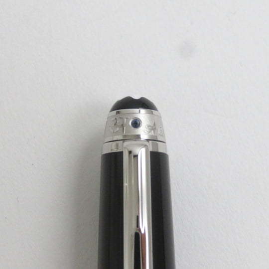 MONTBLANC fountain pen 116075 Main: Precious resin Nib: K14, rhodium inlay Black x silver Meisterstck UNICEF mens(Unisex) Used Authentic