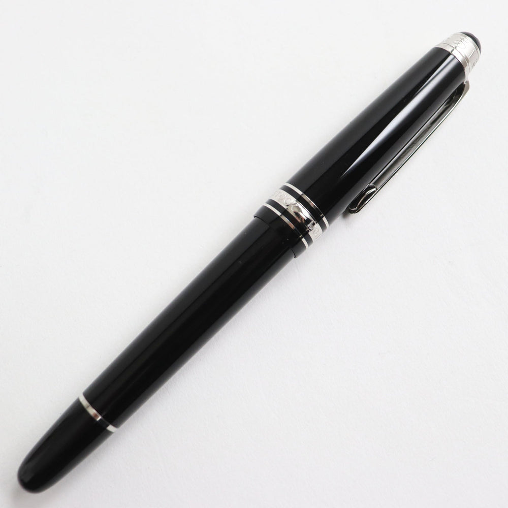 MONTBLANC fountain pen 116075 Main: Precious resin Nib: K14, rhodium inlay Black x silver Meisterstck UNICEF mens(Unisex) Used Authentic