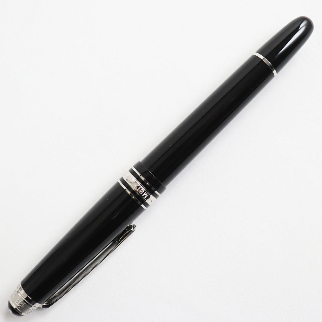 MONTBLANC fountain pen 116075 Main: Precious resin Nib: K14, rhodium inlay Black x silver Meisterstck UNICEF mens(Unisex) Used Authentic