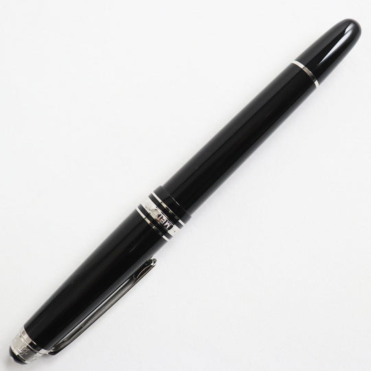 MONTBLANC fountain pen 116075 Main: Precious resin Nib: K14, rhodium inlay Black x silver Meisterstck UNICEF mens(Unisex) Used Authentic