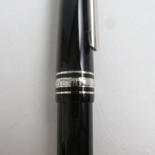MONTBLANC fountain pen 116075 Main: Precious resin Nib: K14, rhodium inlay Black x silver Meisterstck UNICEF mens(Unisex) Used Authentic