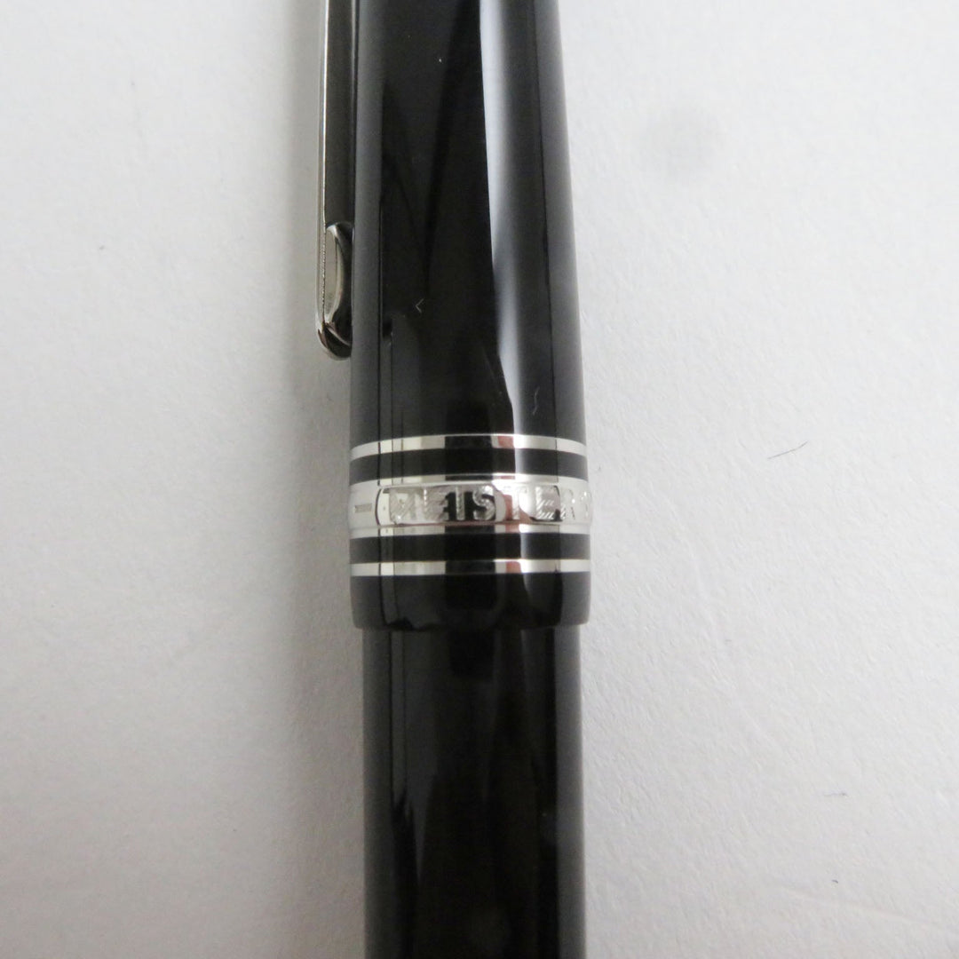 MONTBLANC fountain pen 116075 Main: Precious resin Nib: K14, rhodium inlay Black x silver Meisterstck UNICEF mens(Unisex) Used Authentic