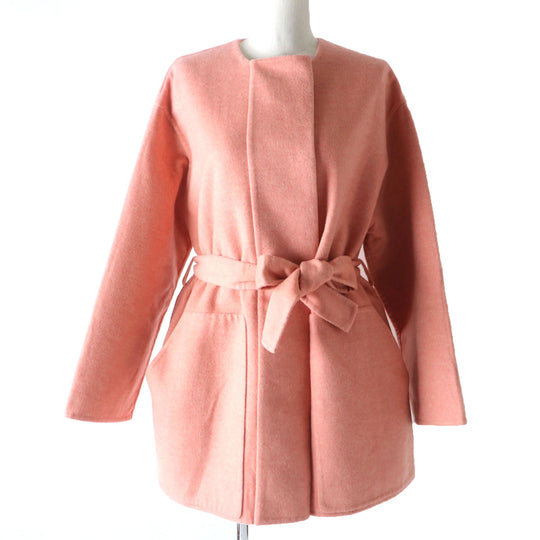 HERMES coat Main: 100% cashmere pink Women 40 Used Authentic