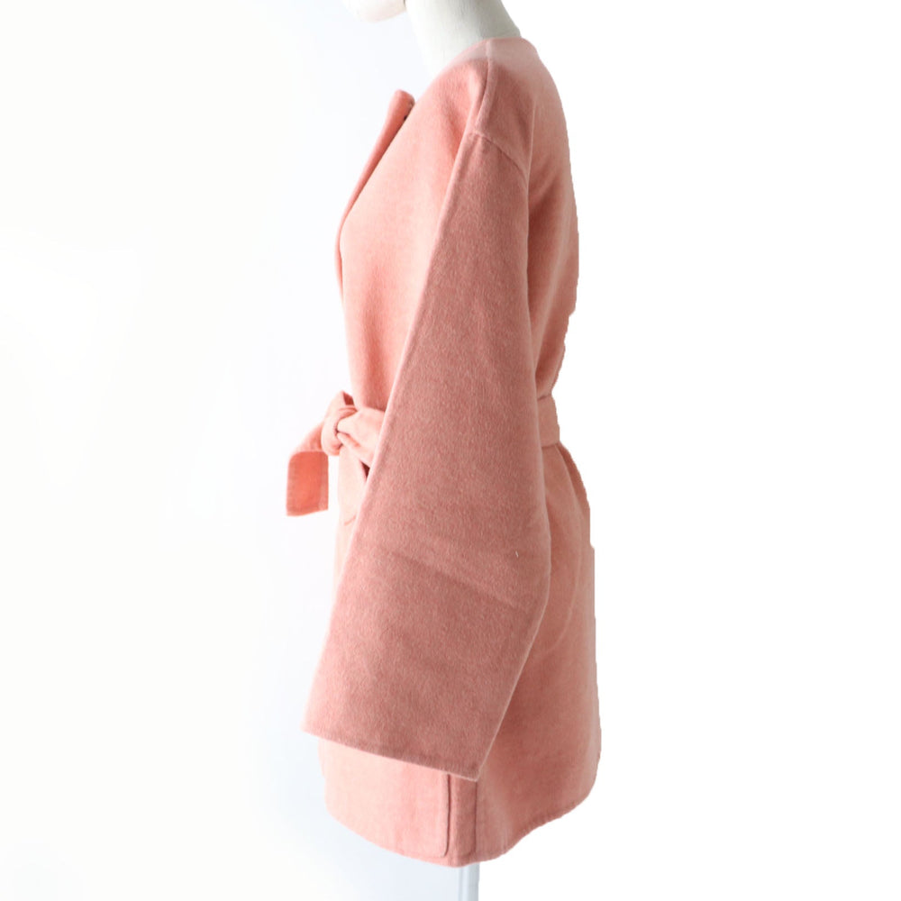 HERMES coat Main: 100% cashmere pink Women 40 Used Authentic