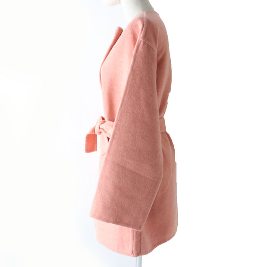 HERMES coat Main: 100% cashmere pink Women 40 Used Authentic