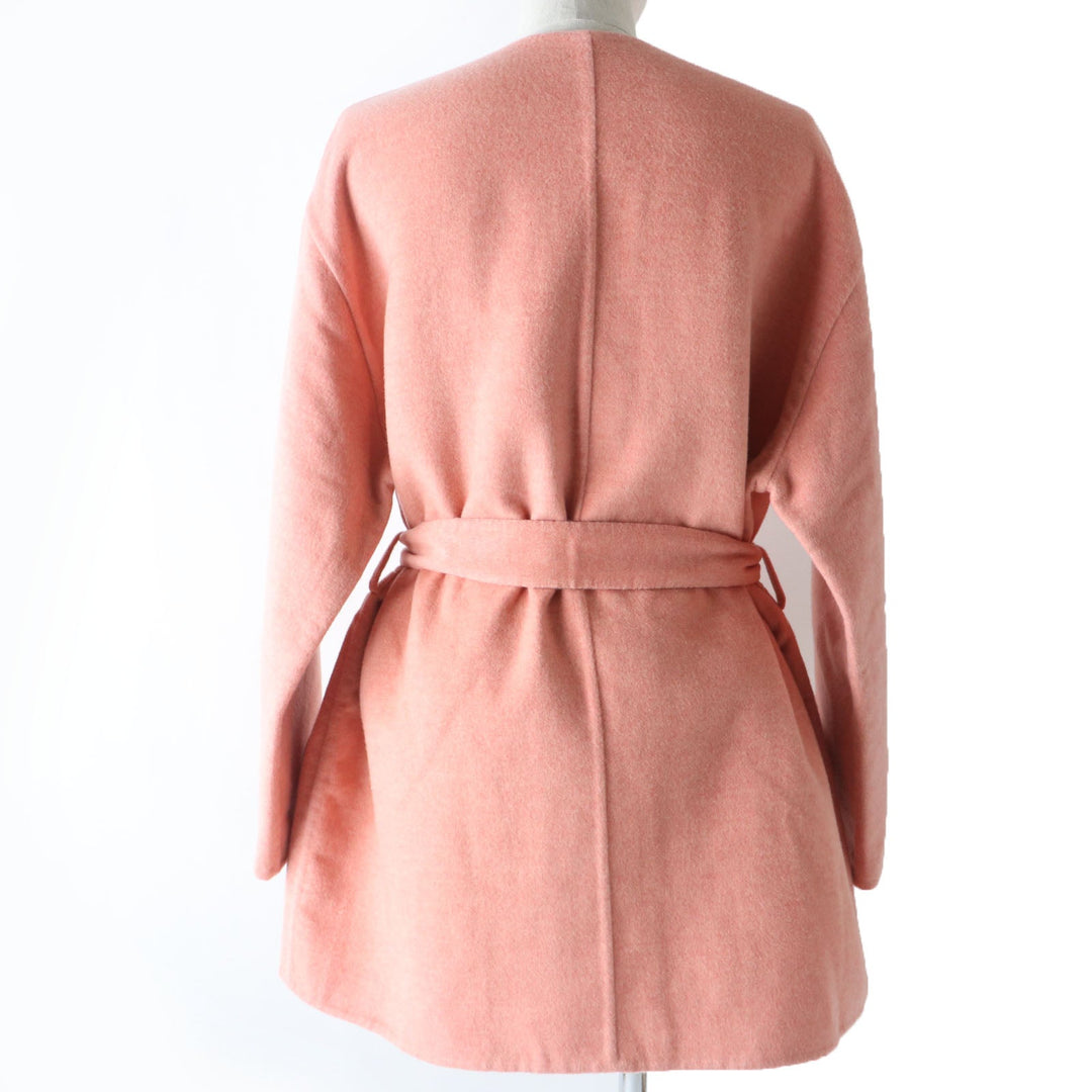 HERMES coat Main: 100% cashmere pink Women 40 Used Authentic