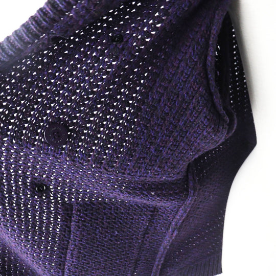 BURBERRY LONDON cardigan B2N28-643-36 Main: 94% wool, Main: 6% cashmere Purple type Women 5 Used Authentic