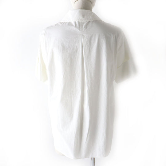 HERMES Short sleeve shirt 2E0607DJ Main: 100% cotton white Women 36 Used Authentic