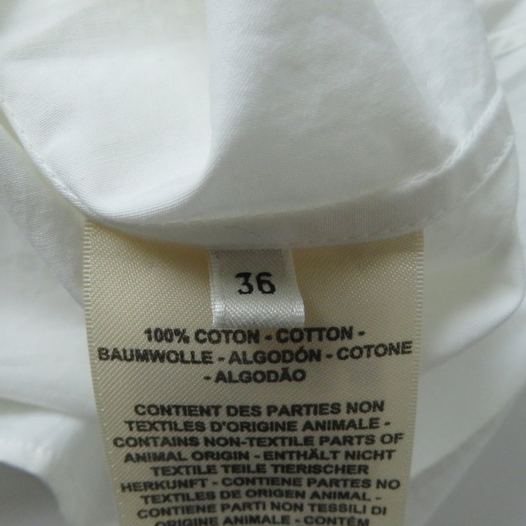 HERMES Short sleeve shirt 2E0607DJ Main: 100% cotton white Women 36 Used Authentic