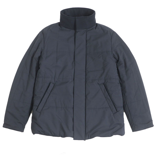Loro Piana Blouson FAI8308 Outer: 100% nylon, Lining: 94% wool, Lining: 6% cashmere, Filling: 100% cashmere, Inner: 100% polyurethane Leather: goat leather Navy mens XS Used Authentic