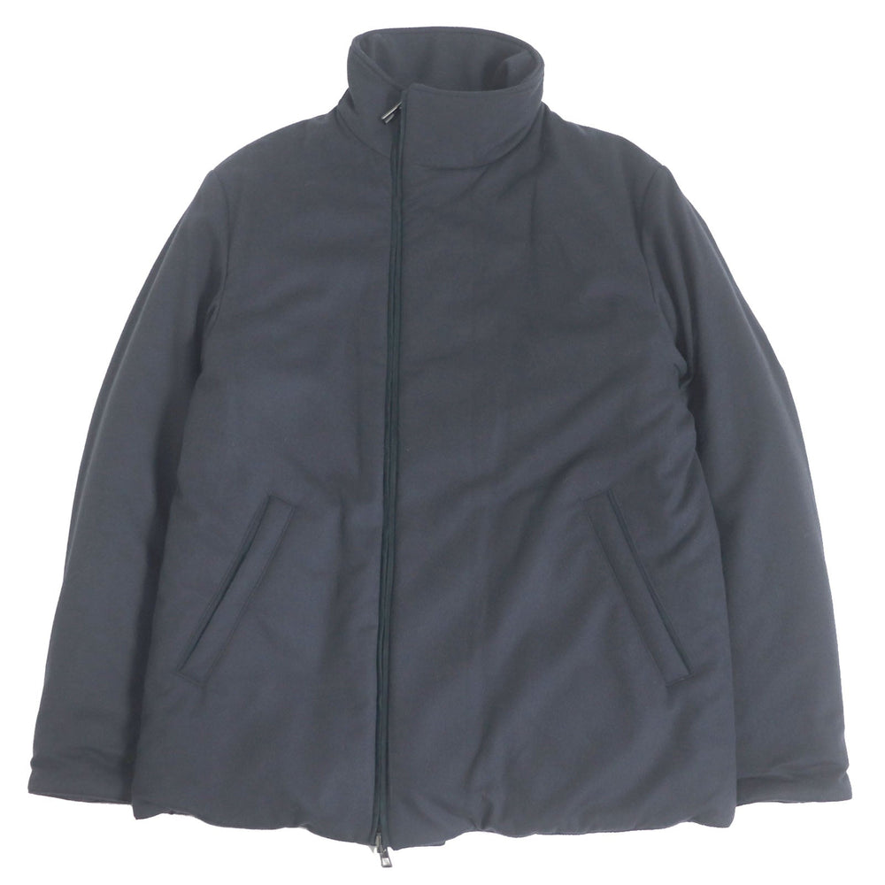 Loro Piana Blouson FAI8308 Outer: 100% nylon, Lining: 94% wool, Lining: 6% cashmere, Filling: 100% cashmere, Inner: 100% polyurethane Leather: goat leather Navy mens XS Used Authentic