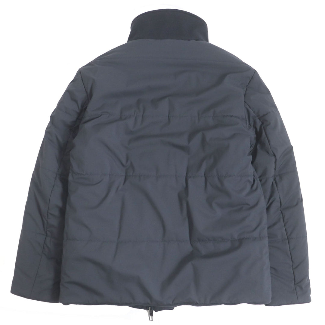 Loro Piana Blouson FAI8308 Outer: 100% nylon, Lining: 94% wool, Lining: 6% cashmere, Filling: 100% cashmere, Inner: 100% polyurethane Leather: goat leather Navy mens XS Used Authentic