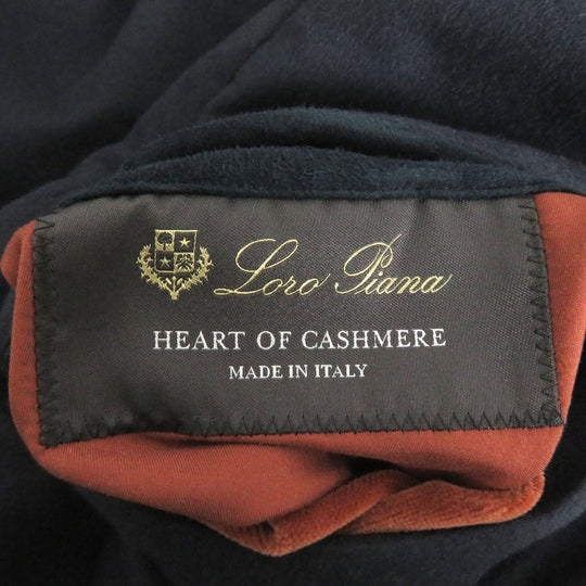 Loro Piana Blouson FAI8308 Outer: 100% nylon, Lining: 94% wool, Lining: 6% cashmere, Filling: 100% cashmere, Inner: 100% polyurethane Leather: goat leather Navy mens XS Used Authentic