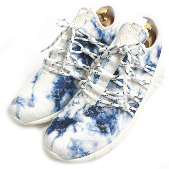 LOUIS VUITTON sneakers Monogram denim White blue Fast Lane Line Monogram 7