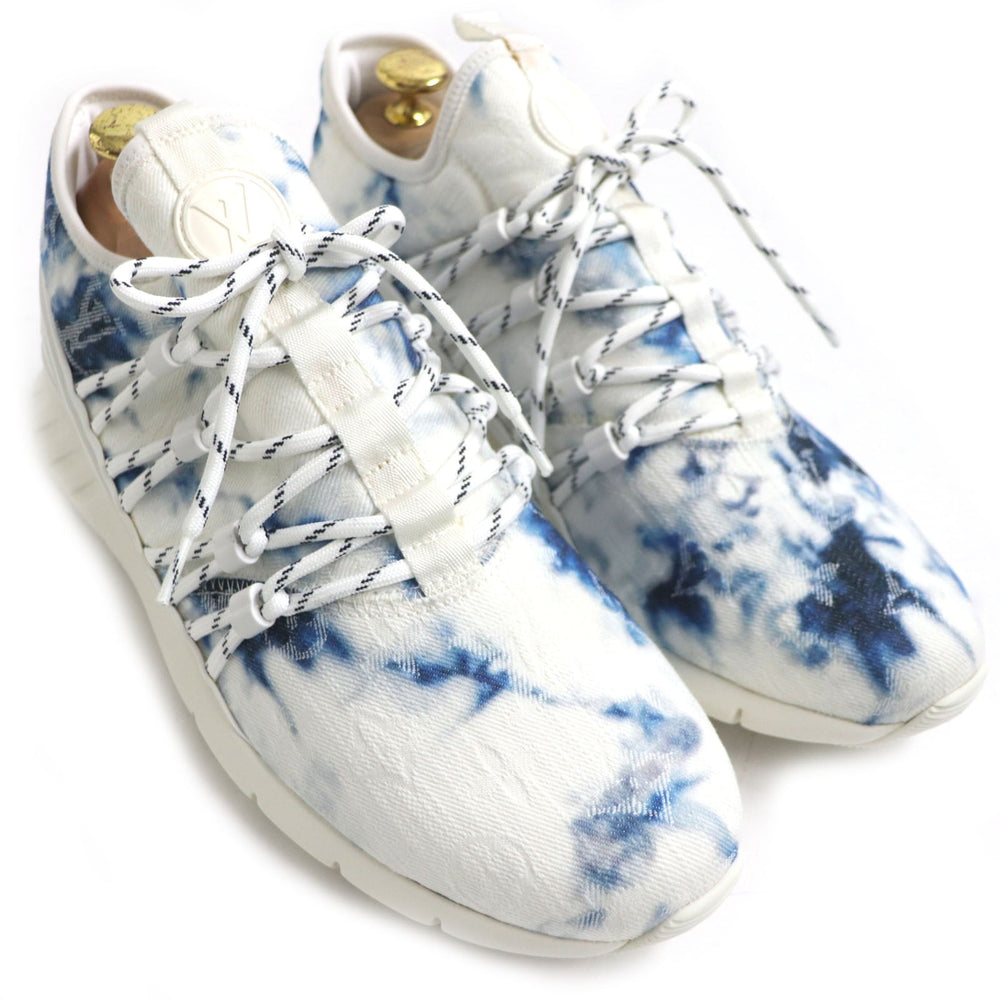 LOUIS VUITTON sneakers Monogram denim White blue Fast Lane Line Monogram 7