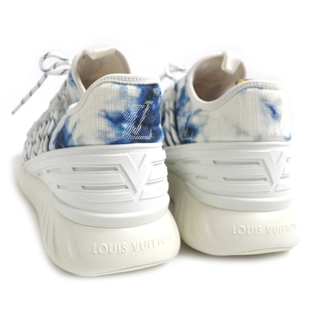 LOUIS VUITTON sneakers Monogram denim White blue Fast Lane Line Monogram 7