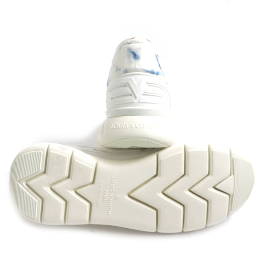 LOUIS VUITTON sneakers Monogram denim White blue Fast Lane Line Monogram 7