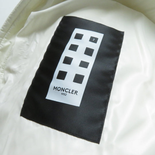 MONCLER Down jacket Outer: 100% polyester, Lining: 100% nylon, Part: 100% nylon Beige x Ivory ROUSAY Women 1 Used Authentic