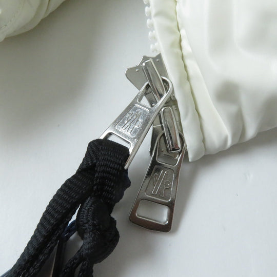 MONCLER Down jacket Outer: 100% polyester, Lining: 100% nylon, Part: 100% nylon Beige x Ivory ROUSAY Women 1 Used Authentic