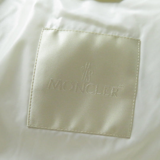 MONCLER Down jacket Outer: 100% polyester, Lining: 100% nylon, Part: 100% nylon Beige x Ivory ROUSAY Women 1 Used Authentic