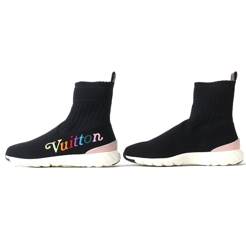 LOUIS VUITTON sneakers canvas Black x multicolor After game line Women 36 Used Authentic