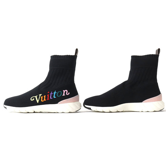 LOUIS VUITTON sneakers canvas Black x multicolor After game line Women 36 Used Authentic