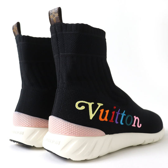 LOUIS VUITTON sneakers canvas Black x multicolor After game line Women 36 Used Authentic