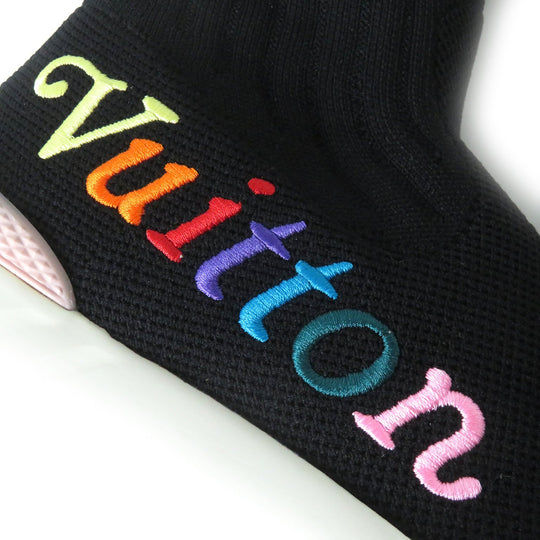 LOUIS VUITTON sneakers canvas Black x multicolor After game line Women 36 Used Authentic