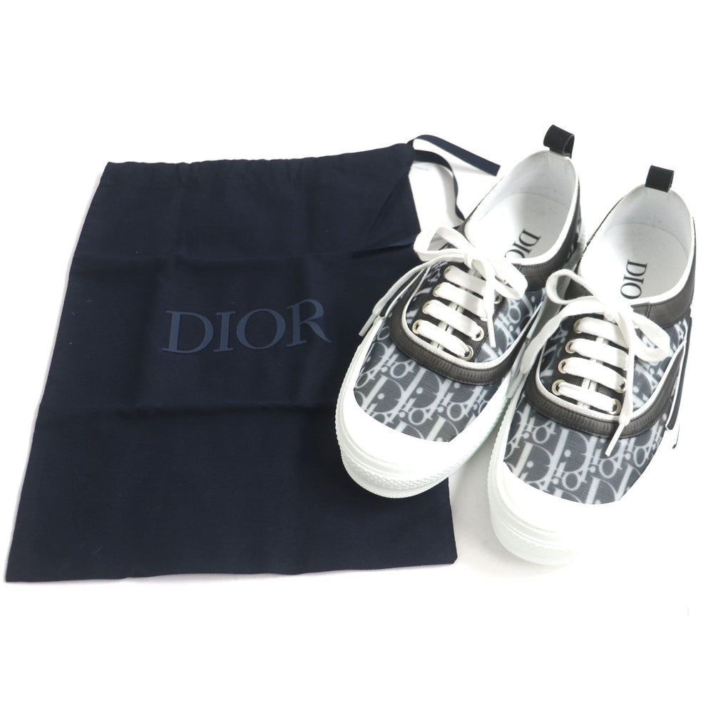 DIOR HOMME Low cut sneakers 3SN278YJP Dior Oblique Canvas White x black Oblique B23 mens 40 Used Authentic