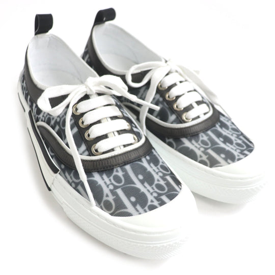 DIOR HOMME Low cut sneakers 3SN278YJP Dior Oblique Canvas White x black Oblique B23 mens 40 Used Authentic