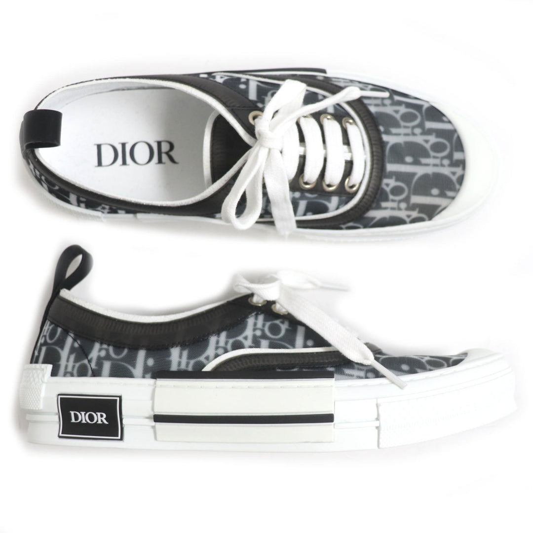 DIOR HOMME Low cut sneakers 3SN278YJP Dior Oblique Canvas White x black Oblique B23 mens 40 Used Authentic