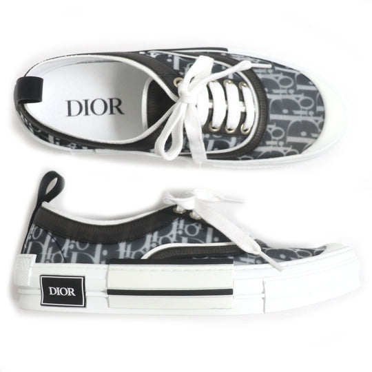 DIOR HOMME Low cut sneakers 3SN278YJP Dior Oblique Canvas White x black Oblique B23 mens 40 Used Authentic