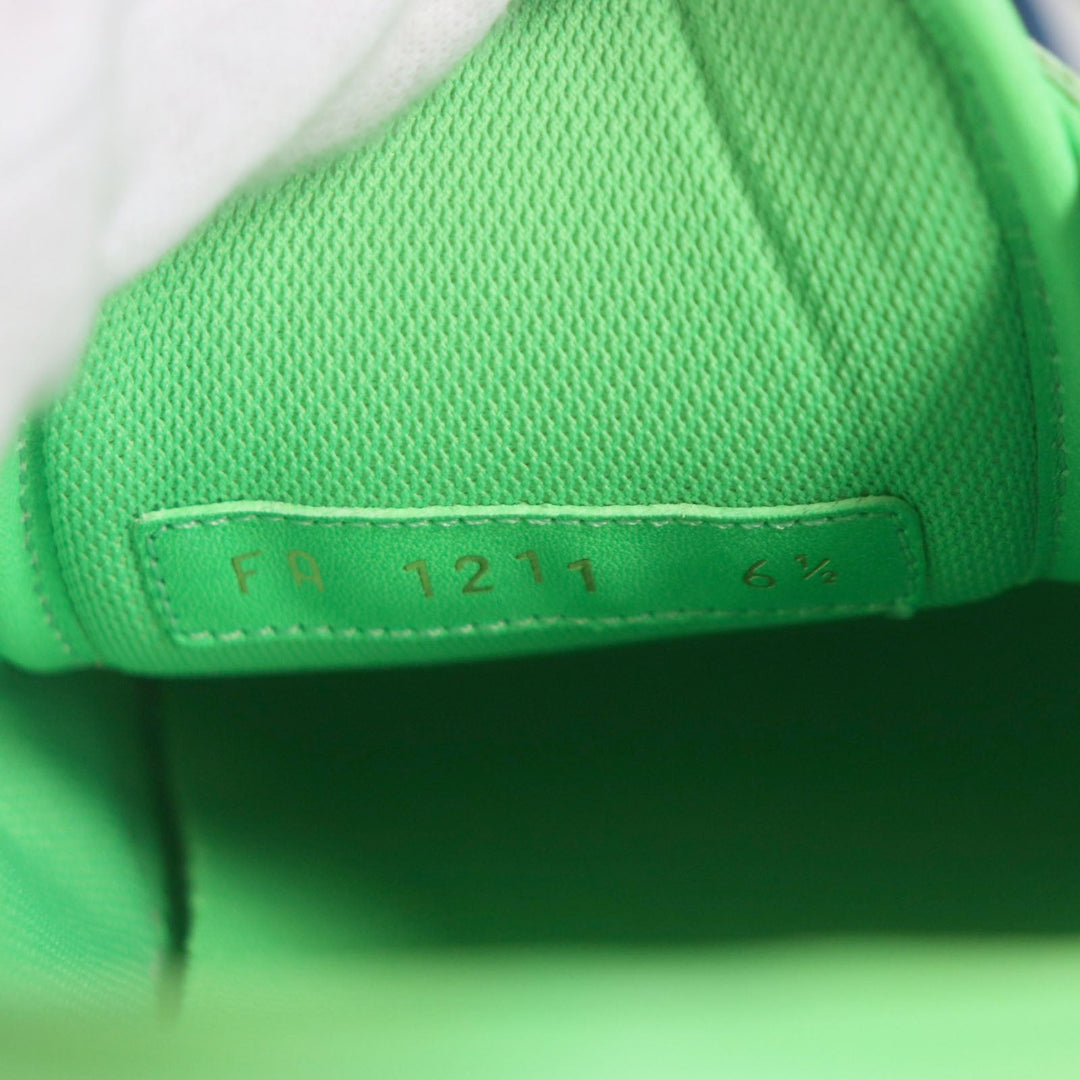 LOUIS VUITTON sneakers 1A9UYN Main: Leather Lime x Blue LV Oriline Richelieu Monogram mens 6 1/2 Used Authentic