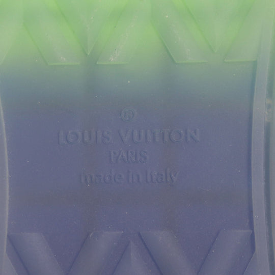 LOUIS VUITTON sneakers 1A9UYN Main: Leather Lime x Blue LV Oriline Richelieu Monogram mens 6 1/2 Used Authentic