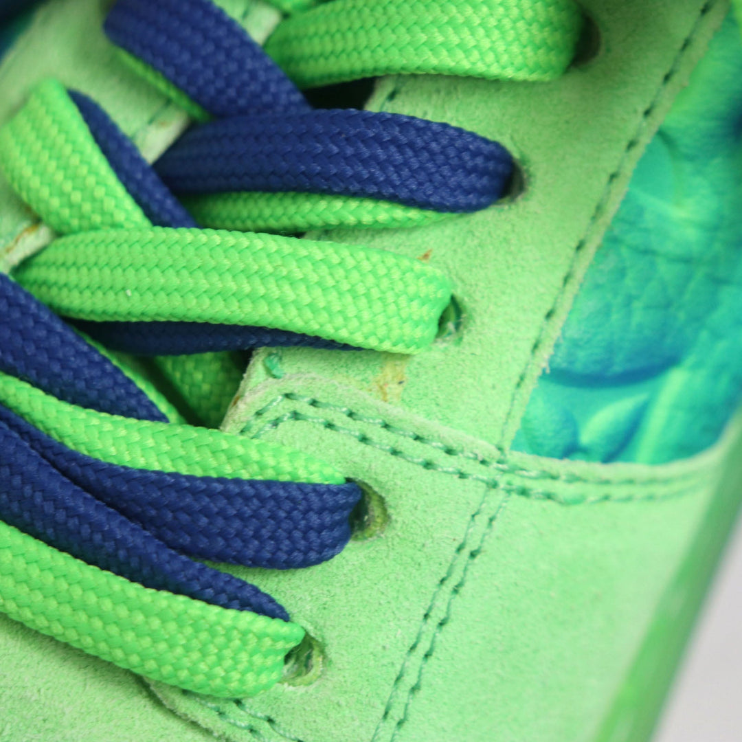 LOUIS VUITTON sneakers 1A9UYN Main: Leather Lime x Blue LV Oriline Richelieu Monogram mens 6 1/2 Used Authentic