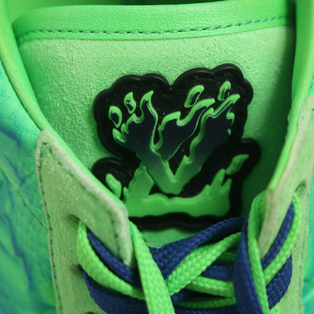 LOUIS VUITTON sneakers 1A9UYN Main: Leather Lime x Blue LV Oriline Richelieu Monogram mens 6 1/2 Used Authentic