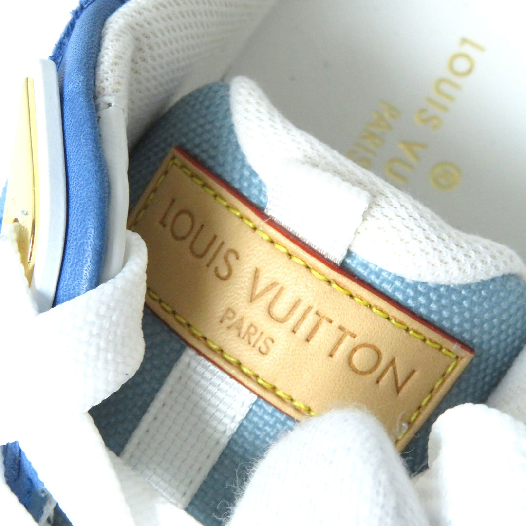 LOUIS VUITTON sneakers Part: suede Blue x White type Runaway line Women 35 1/2 Used Authentic