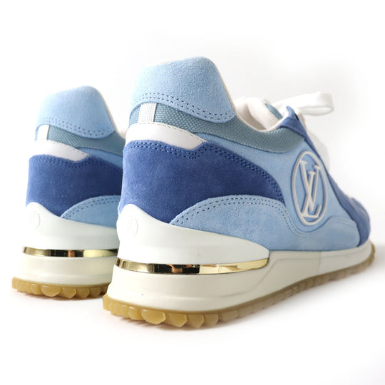 LOUIS VUITTON sneakers Part: suede Blue x White type Runaway line Women 35 1/2 Used Authentic