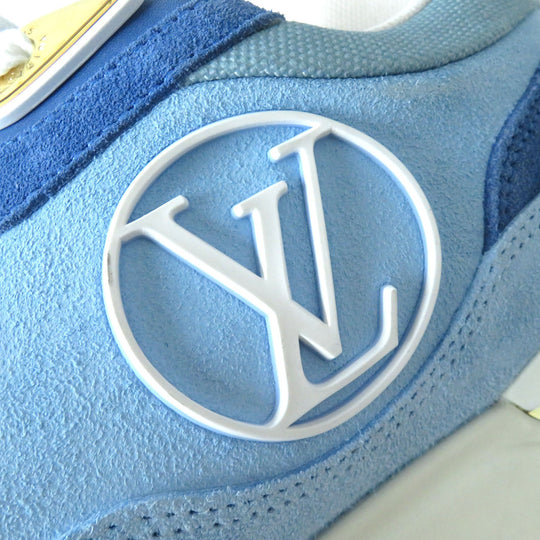 LOUIS VUITTON sneakers Part: suede Blue x White type Runaway line Women 35 1/2 Used Authentic