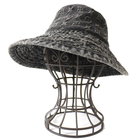 LOUIS VUITTON hat 410907 Main: 100% cotton Black type Women S Used Authentic
