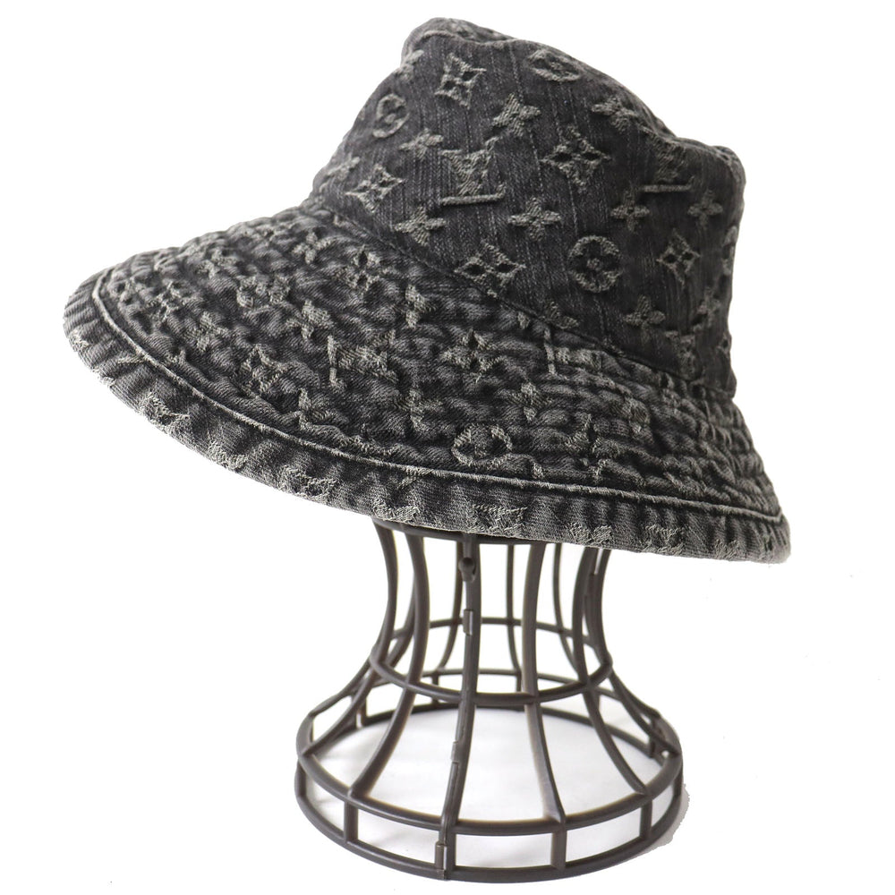 LOUIS VUITTON hat 410907 Main: 100% cotton Black type Women S Used Authentic